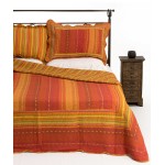 Σετ Κουβερλί Υπέρδιπλο (220x240) Βαμβακερό Εμπριμέ Με Μαξιλαροθήκες Newhome 8013 πορτοκαλί