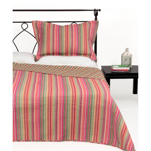 Σετ Κουβερλί Μονό (160x220) Βαμβακερό Εμπριμέ Με Μαξιλαροθήκη Newhome 9212 ροζ