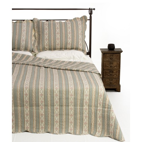 Σετ Κουβερλί Υπέρδιπλο (220x240) Βαμβακερό Εμπριμέ Με Μαξιλαροθήκες Newhome C1 λαδί