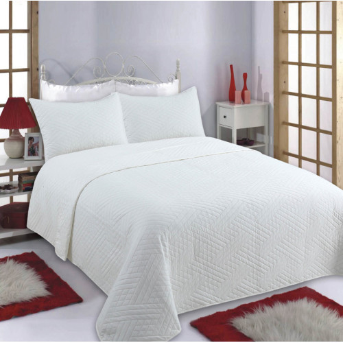 Σετ Κουβερλί 3 τεμ Υπέρδιπλο (220x240) Μικροϊνες Διπλής Όψης Newhome Diamond Ivory