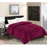 Κουβερτοπάπλωμα Fleece Ισοθερμικό Μονό (170x240) με Ανάγλυφη Πλέξη, Newhome Braid Μπορντό