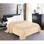 Κουβέρτα Fleece Μονή (160x220) με Ανάγλυφη Πλέξη, Newhome Braid Ivory