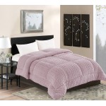 Κουβερτοπάπλωμα Fleece Ισοθερμικό Υπέρδιπλο (220x240) με Ανάγλυφη Πλέξη, Newhome Braid Λιλά