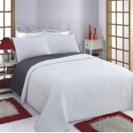 Σετ Κουβερλί Μονό με Μαξιλαροθήκη (160x220) Newhome Lines Grey-Anthracite