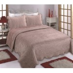 Κουβερλί-Κουβέρτα Υπέρδιπλη (220x240) με Μαξιλαροθήκες Βελούδινη Προβατάκι Newhome NX2211 Cyclamen