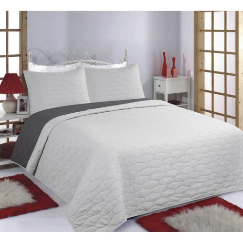 Σετ Κουβερλί King Size (240x260) με μαξιλαροθήκες Newhome Ruby Grey-Anthracite