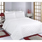 Σετ Κουβερλί King Size (240x260) με μαξιλαροθήκες Newhome Ruby Microsatin Ivory