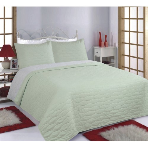 Σετ Κουβερλί King Size (240x260) με μαξιλαροθήκες Newhome Ruby Mint-Grey