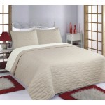 Σετ Κουβερλί Υπέρδιπλο (220x240) με μαξιλαροθήκη Newhome Ruby Beige-Ivory