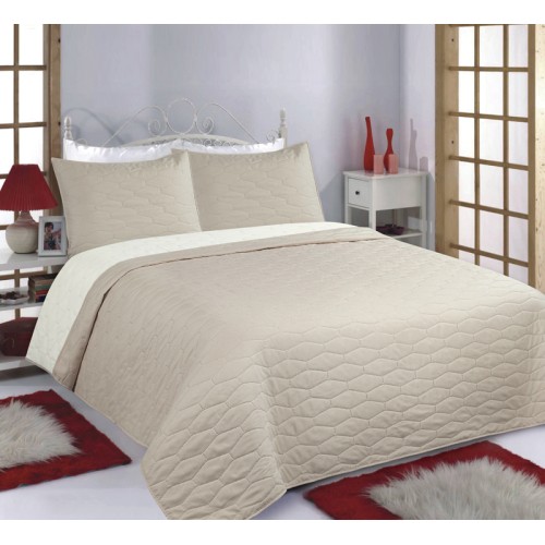 Σετ Κουβερλί King Size (240x260) με μαξιλαροθήκες Newhome Ruby Beige-Ivory