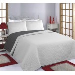 Κουβερλί Μονό Διπλής Όψης (170x220) Newhome Waves Grey-Anthracite