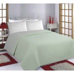 Κουβερλί Μονό Διπλής Όψης (170x220) Newhome Waves Mint-Grey