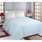 Κουβερλί Υπέρδιπλο Διπλής Όψης (220x240) Newhome Waves Sky Blue-Grey