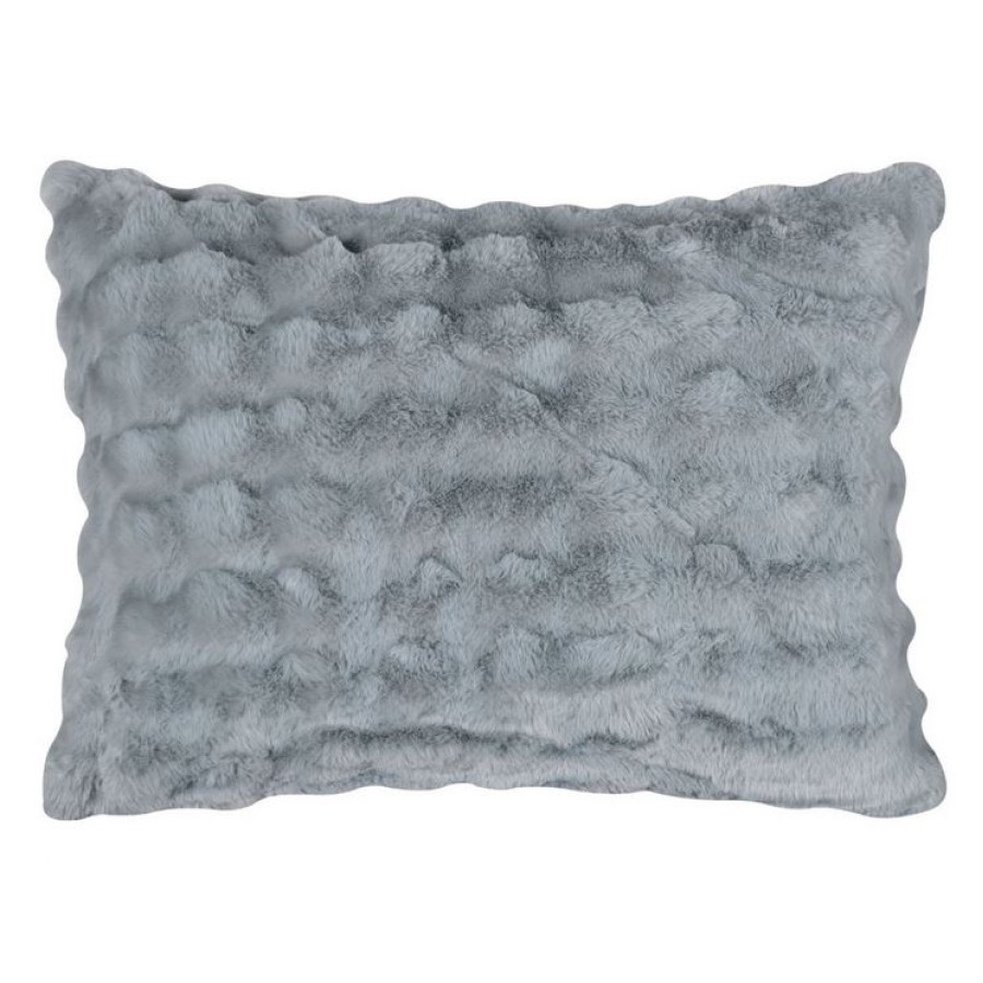 Σετ Κουβερτοπάπλωμα 3τεμ Γούνινο Ισοθερμικό Υπέρδιπλο (220x240) με Μαξιλαροθήκες Newhome Burble Γκρι