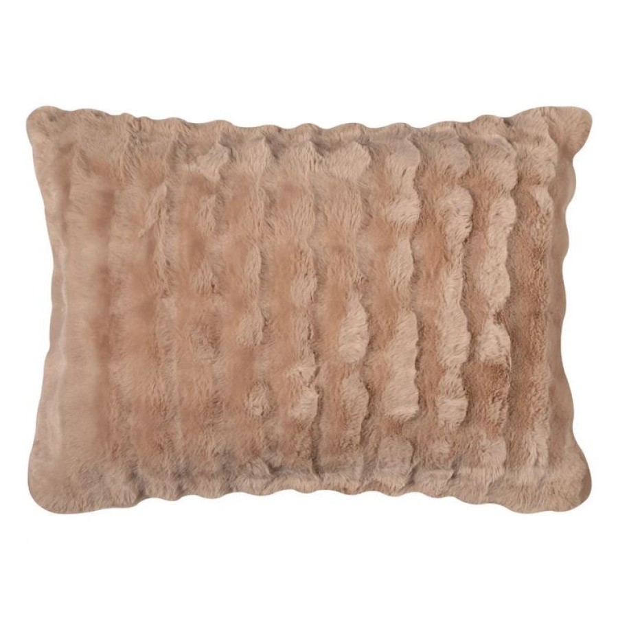 Σετ Κουβερτοπάπλωμα 3τεμ Γούνινο Σούπερ Υπέρδιπλο (240x260) Μαξιλαροθήκες Newhome Burble Cream