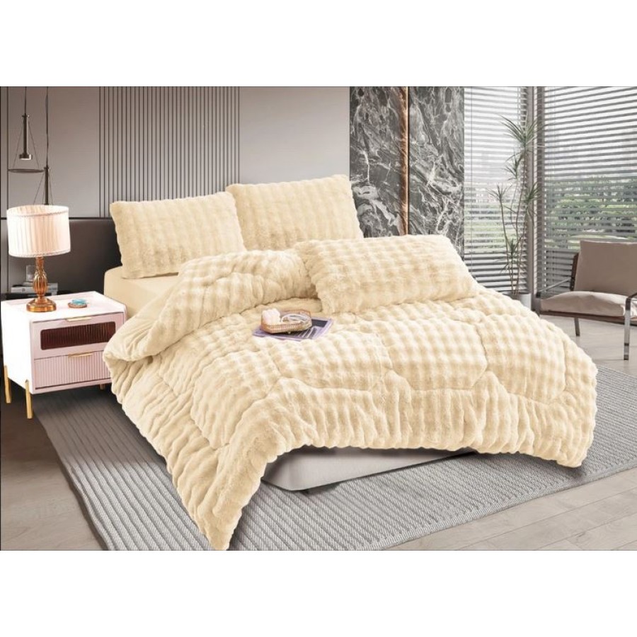 Μαξιλαροθήκη Γούνινη Ισοθερμικη (50x70) Newhome Burble Cream