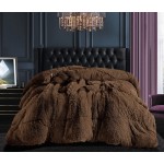 Κουβερτοπάπλωμα Γούνινο Ισοθερμικό Υπέρδιπλο (220x240) με Sherpa Newhome Long Hair Coffee