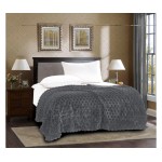 Κουβέρτα Γούνινη Υπέρδιπλη (220x240) Ανάγλυφη Newhome Mink Γκρι