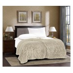 Κουβέρτα Γούνινη Υπέρδιπλη (220x240) Ανάγλυφη Newhome Mink Ivory