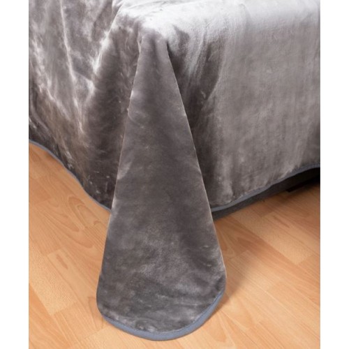 Κουβέρτα Υπέρδιπλη (220x240) Βελουτέ, Super Soft Newhome Olympia Ανοικτό Γκρι