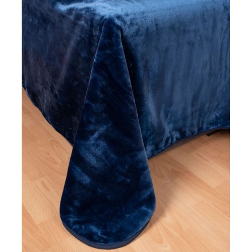 Κουβέρτα Υπέρδιπλη (220x240) Βελουτέ, Super Soft Newhome Olympia Μπλε