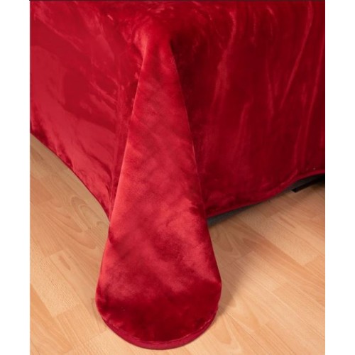 Κουβέρτα Μονή (160x220) Βελουτέ, Super Soft Newhome Olympia Κόκκινο