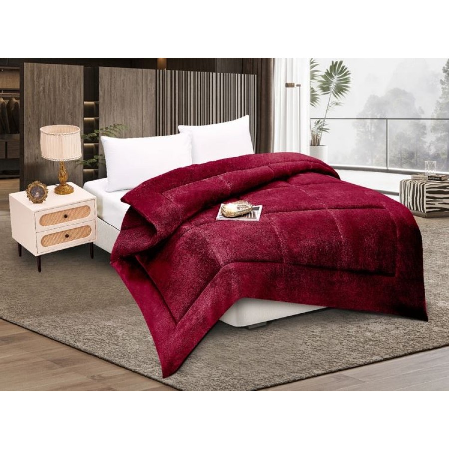 Κουβερτοπάπλωμα Fleece Ισοθερμικό Σούπερ Υπέρδιπλο - King Size (240x260) Newhome Solid Burgundy Κουβερτοπάπλωμα Fleece Ισοθερμικό Σούπερ Υπέρδιπλο - King Size (240x260) Newhome Solid Burgundy