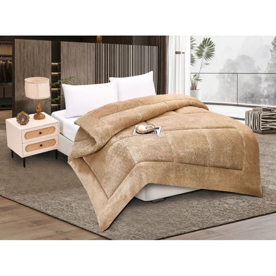 Κουβερτοπάπλωμα Fleece Ισοθερμικό Σούπερ Υπέρδιπλο - King Size (240x260) Newhome Solid Light brown Κουβερτοπάπλωμα Fleece Ισοθερμικό Σούπερ Υπέρδιπλο - King Size (240x260) Newhome Solid Light brown