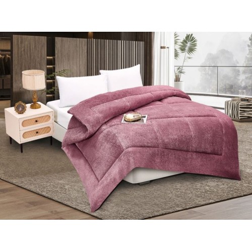 Κουβερτοπάπλωμα Fleece Ισοθερμικό Υπέρδιπλο (220x240) Newhome Solid rust red