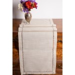 Τραπεζομάντηλο 6 ατόμων (140x180) Μονόχρωμο με Αζούρ Newhome 3096 Γκρι Ανοιχτό