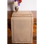 Τραπεζομάντηλο 6 ατόμων (140x180) Μονόχρωμο με Αζούρ Newhome 3096 Μπεζ