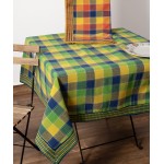 Τραπεζοκαρέ (140x140) Καρώ με Ρίγες στη Φάσα Newhome Moda Καρώ Κόκκινο