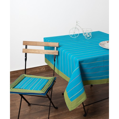 Τραπεζομάντηλο 6 ατόμων (140x180) Μονόχρωμο με Ρίγες Newhome Moda Ριγέ Μπλε