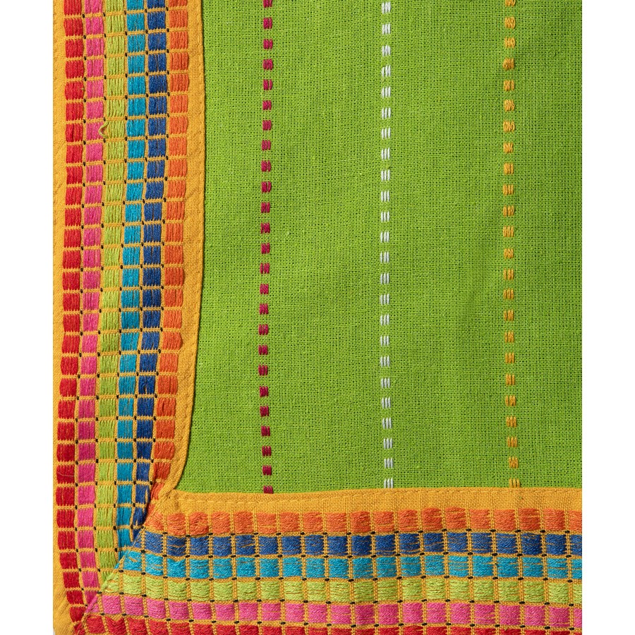 Τραπεζοκαρέ (140x140) Μονόχρωμο με Ρίγες Newhome Moda Ριγέ Πράσινο