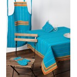 Σετ 3 τεμαχίων Κουζίνας (Ποδιά|Γάντι|Πιάστρα) Newhome Moda Σιέλ