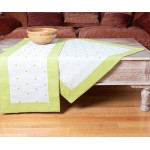 Τραβέρσα (45x170) με Φάσα και Κεντημένο Πουά Newhome Spot Λαχανί