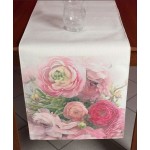 Τραβέρσα με Ψηφιακή Εκτύπωση Λουλουδιών (45x170) Με Φόδρα Newhome 030