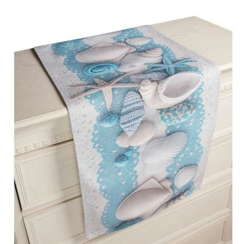 Τραβέρσα με Ψηφιακή Εκτύπωση (40x135) Newhome Runner KS10 με Κοχύλια