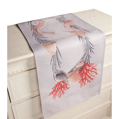 Τραβέρσα με Ψηφιακή Εκτύπωση (40x135) Newhome Runner KS11 με Κοράλλια