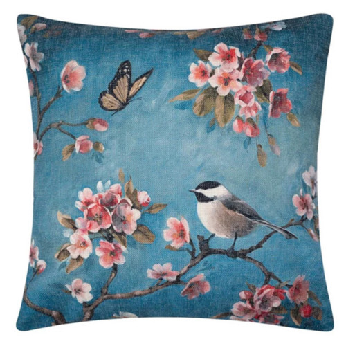 Διακοσμητική Μαξιλαροθήκη Φιγούρας (45x45) Newhome KS031 με πουλάκια