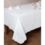 Τραπεζομάντηλο 12 ατόμων (180x260) με πετσέτες φαγητού, κοφτό χειρός Newhome Skiros 432