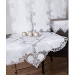 Σετ 6 τεμαχίων χειροποίητο με δαντέλα Βρυξελλών Newhome Skiros 501 λευκό