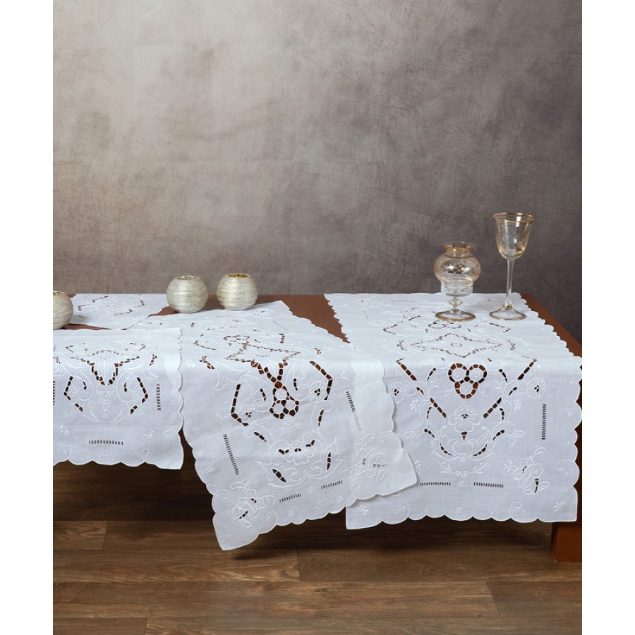 Σετ Σεμέν 6 τεμαχίων κοφτό Newhome Skiros 8120 λευκό