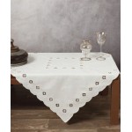 Καρέ (90x90) χειροποίητο Newhome Skiros 882 λευκό