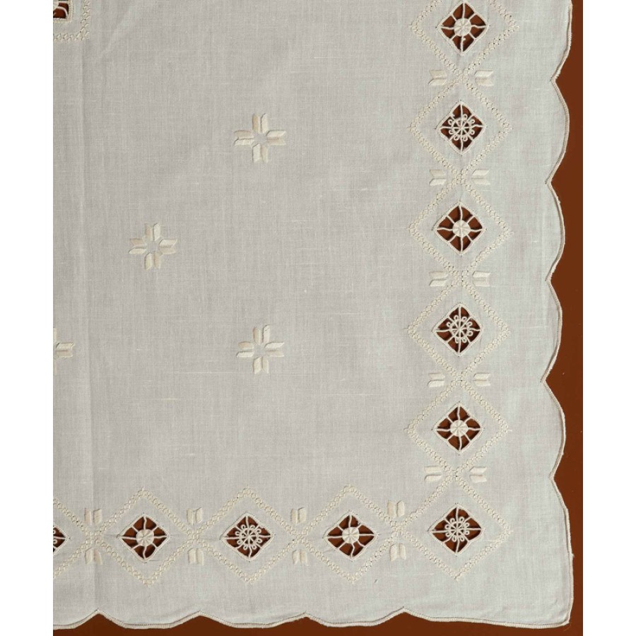 Καρέ (90x90) χειροποίητο Newhome Skiros 882 μπεζ