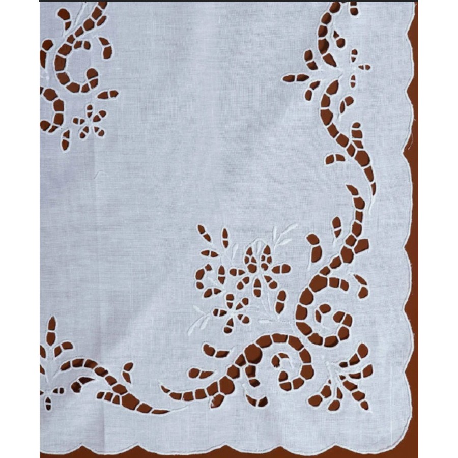 Καρέ (90x90) Χειροποίητο Κοφτό Λινό Newhome Skiros NG542