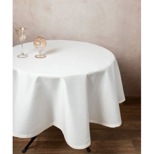 Τραπεζομάντηλο Ροτόντα (διάμ.150) Σαντούκ Μονόχρωμο Newhome 2015 Ivory