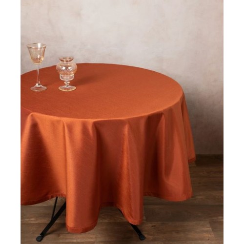 Τραπεζομάντηλο Ροτόντα (διάμ.180) Σαντούκ Μονόχρωμο Newhome 2015 Κεραμιδί