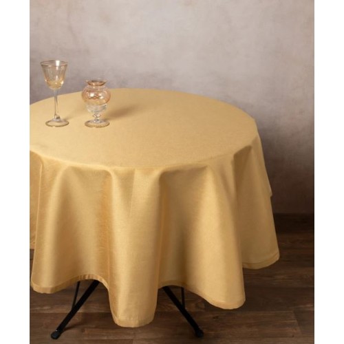 Τραπεζομάντηλο Ροτόντα (διάμ.150) Σαντούκ Μονόχρωμο Newhome 2015 Χρυσό