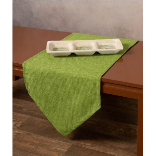 Τραβέρσα (45x170) Μονόχρωμη Ψάθα Newhome 9925 Λαχανί